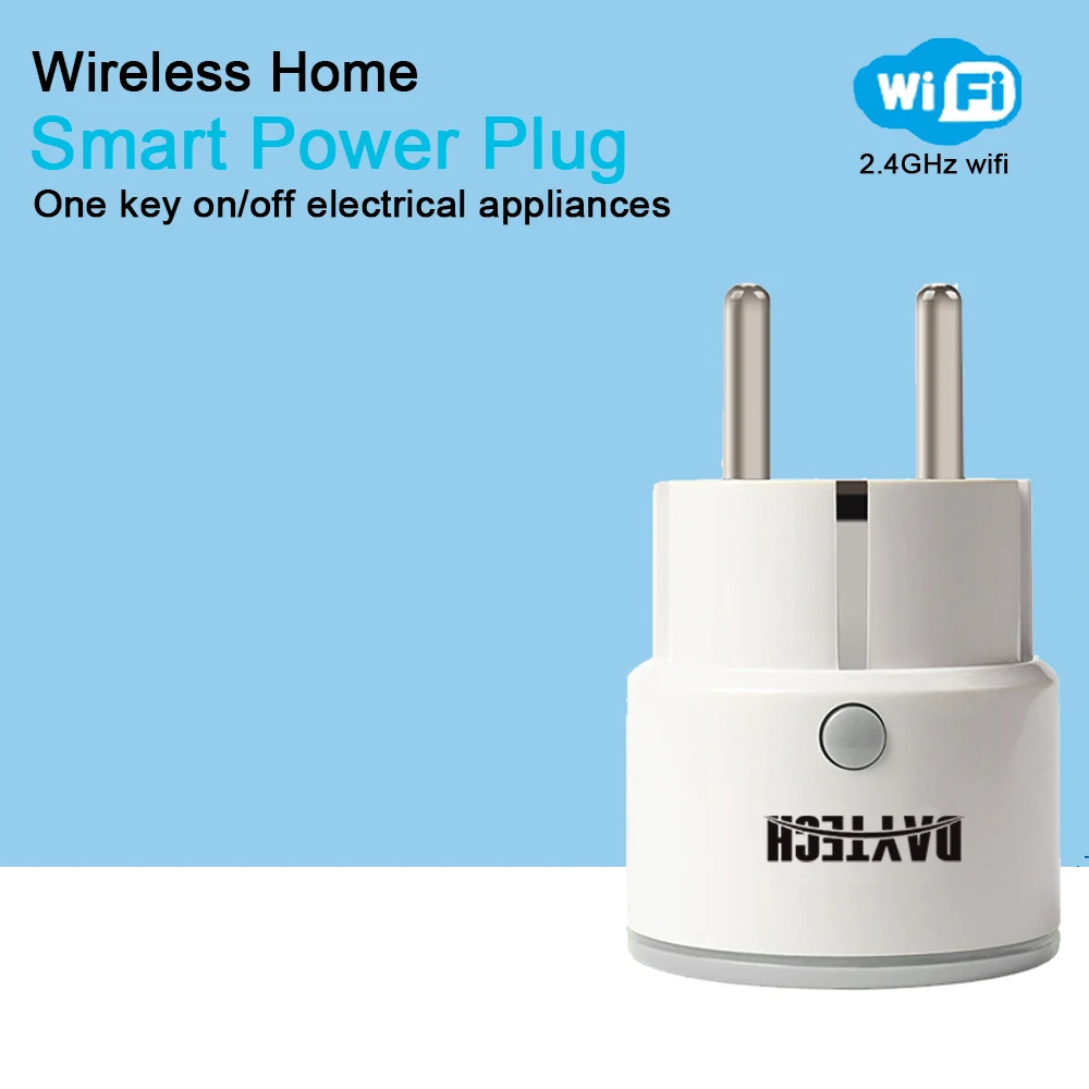 DAYTECH WiFi EU Home умная Вилка питания мини вилка электропитания Функция синхронизации