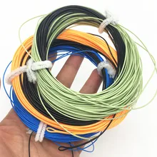 2 soldadas lopps 3 #-9 # f/s peso para a frente flutuante linha de pesca com mosca com pia ponta 100ft linha de mosca