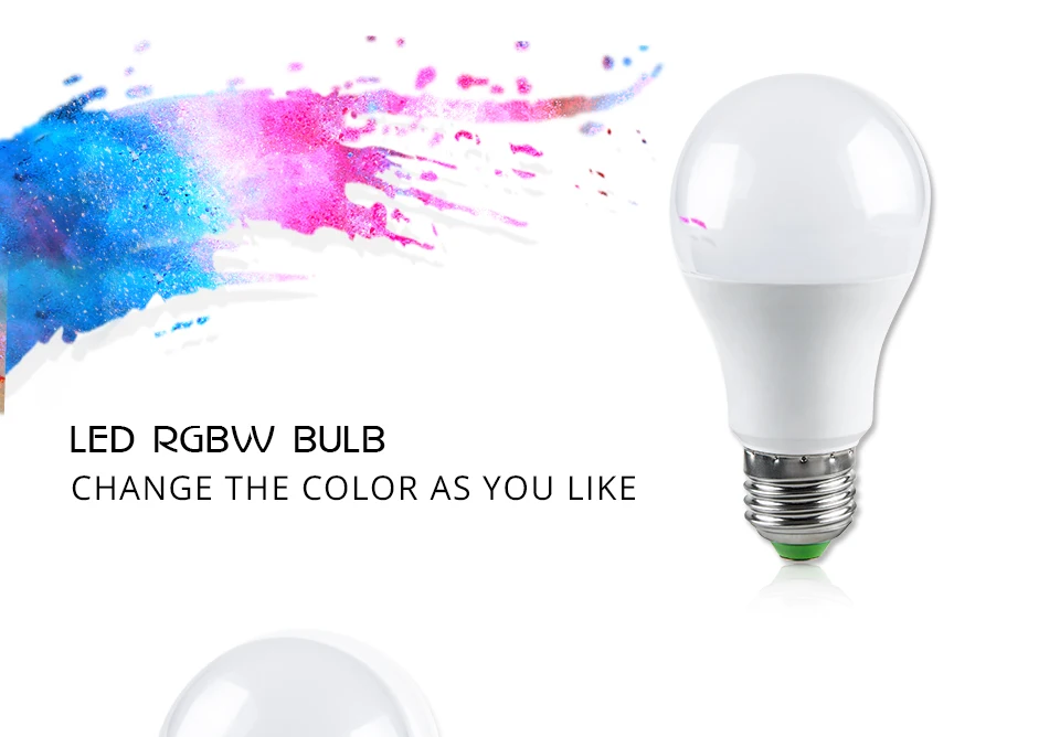 LED Holiday Lighting E27 RGBW RGBWW Dimmable Ampoule LED Smart Lamp (1)