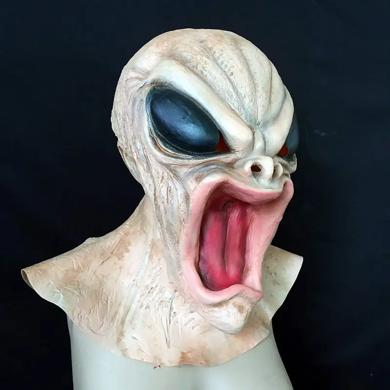 Новая маска инопланетян капот латексные маски накладные страшные Хэллоуин Вечерние Маски розыгрыши Prop реалистичные силиконовые