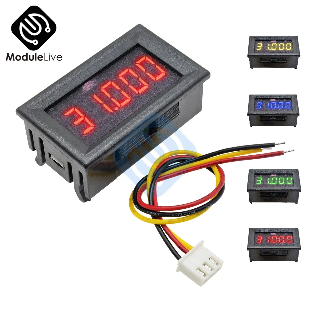 IPX6 0.56/" Digital Volt Meter DC12V 2 Lines LED Red Waterproof Voltmeter For Car