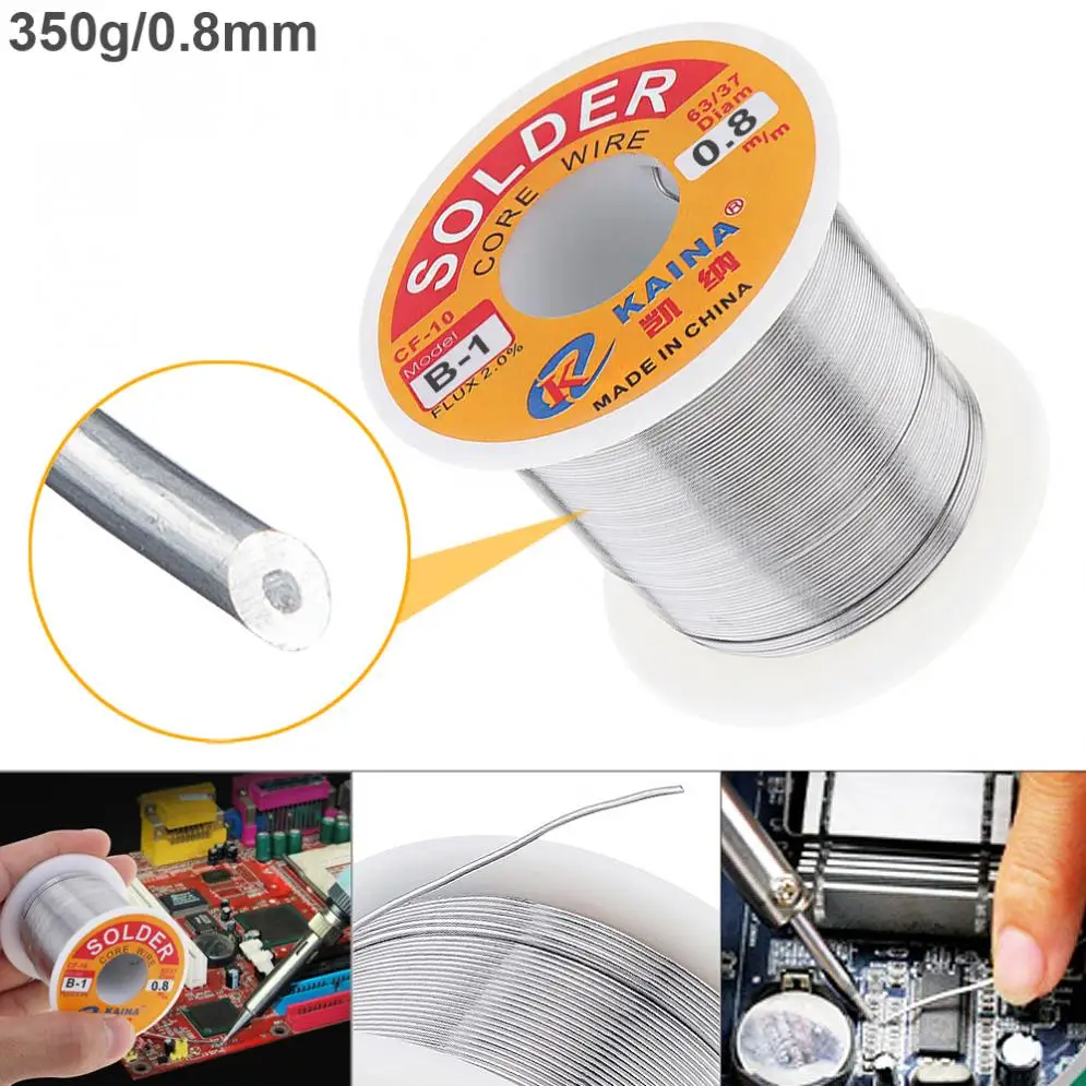 63/37 B 1 350g Low Melting Point 0.8mm Tin Fine Wire Core Rosin Solder