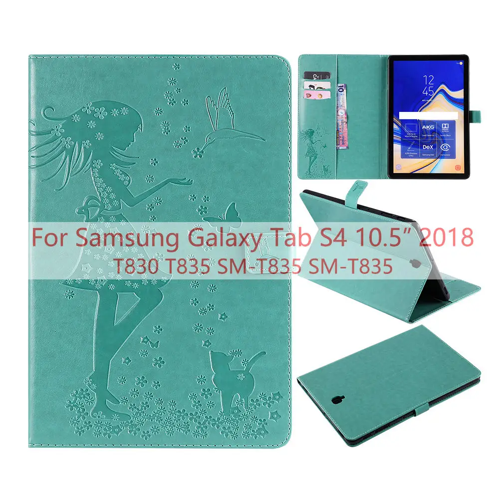 Чехол для samsung Galaxy Tab S4 10,5 дюймов T830 T835 T837 кожаный Умный Магнитный чехол-подставка для samsung Galaxy S4 10,5 Funda - Цвет: Зеленый
