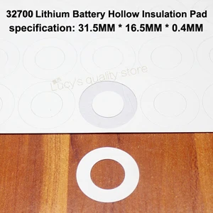 White hollow 16.5MM 50 шт./лот 32700 батарея положительный полюс бумаги полой плоской головкой изоляционная прокладка № 1 батарея 32650 полый плоский поверхностный коврик meson - Цвет: White hollow 16.5MM