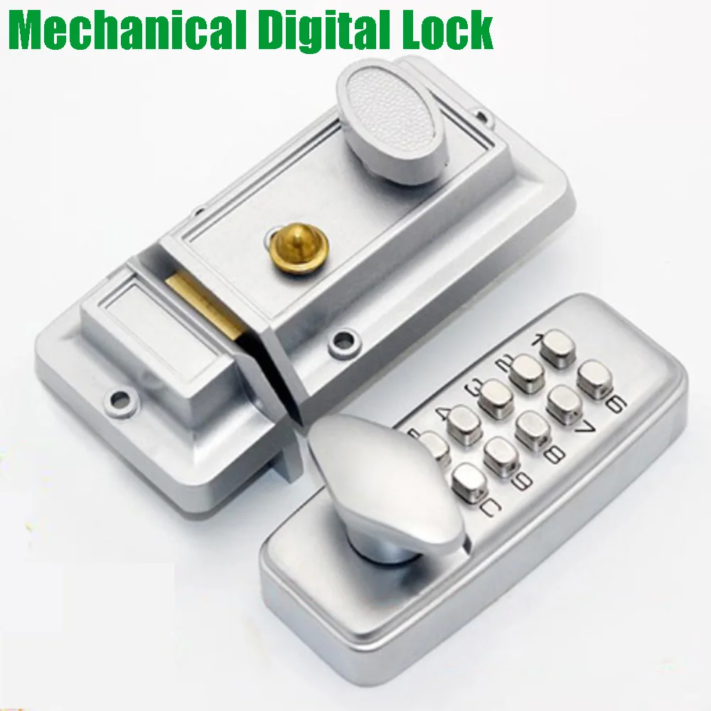 

Mechanical Code Lock Keyless Digital Lock Password Entry Door lock gate Zinc Alloy For Wooden Door Garden home safety anti-theft