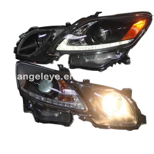 Для Lexus для GS300 GS350 GS430 GS450 светодиодный налобный фонарь Headligth 2006 2011 год черный