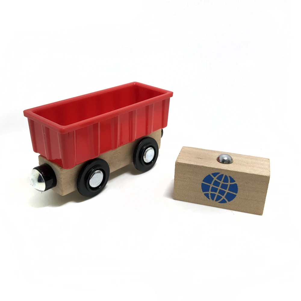 Магнитная грузовая игрушка-транспортер деревянная рейка автомобиль набор деревянных блоков рельсовый автомобиль игрушки Детские игрушки Подарки применимы к BRIO Track w8