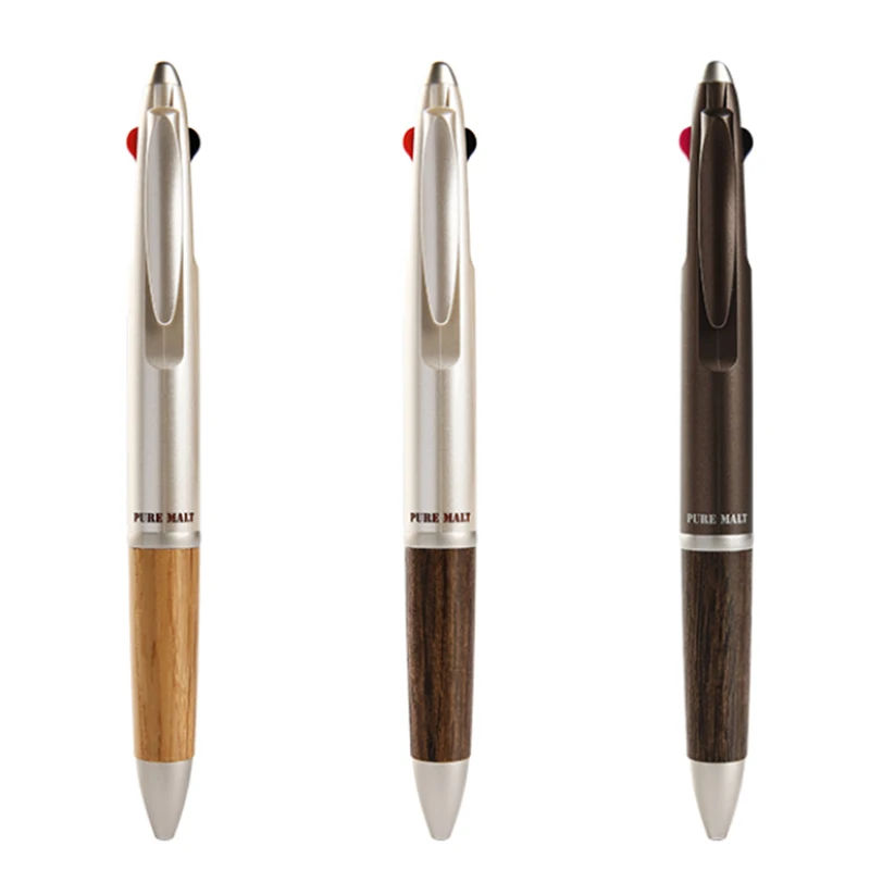 ペンUni PURE MALT Uni-ball Pure Malt Wood Grip 2 Color 0.7 mm Ballpoint Multi
