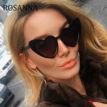 ROSANNA солнцезащитные очки в форме сердца женские брендовые дизайнерские солнцезащитные очки «кошачий глаз» ретро очки в форме сердца женские солнцезащитные очки UV400