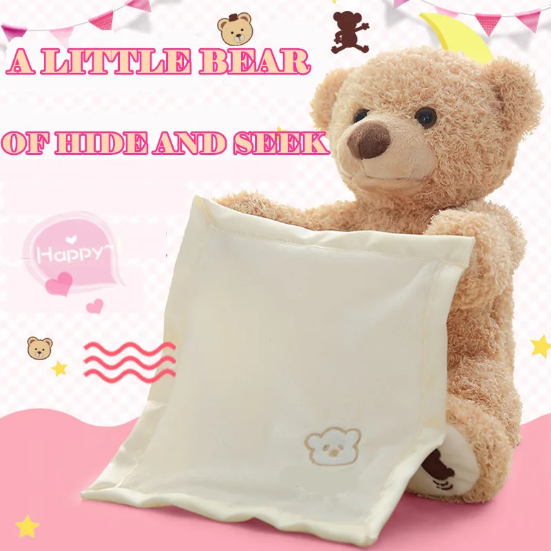 

Cute 30cm Peek a Boo Bear Elephant Rabbit Play Hide Seek Cartoon stuffed plush Toys children's best birthday new year gift