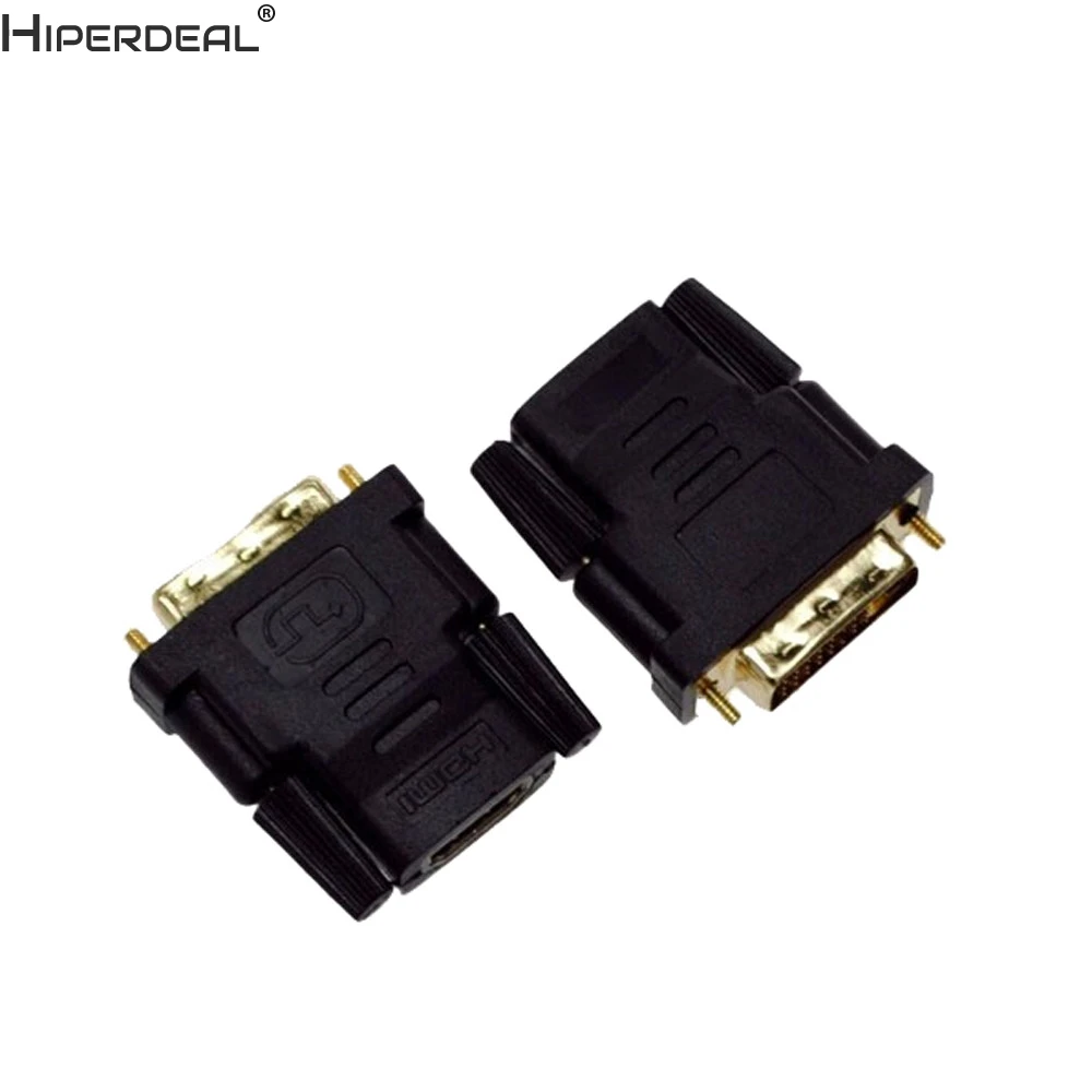 HIPERDEAL DVI-D Мужской(24+ 1 pin) к HDMI Женский(19-pin) HD HDTV монитор дисплей адаптер Oct30HW