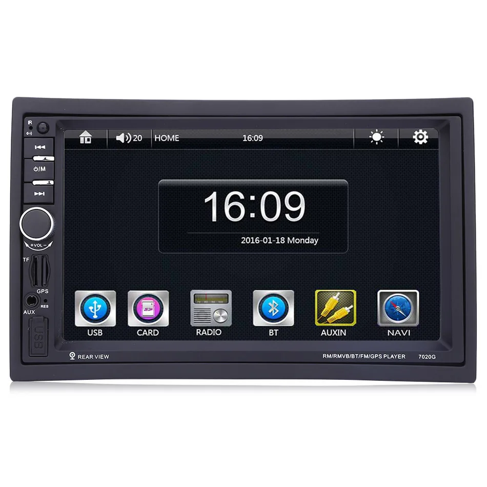 

7020G Autoradio Without Camra 2 Din 7 Inch Car MP5 Player Bluetooth HD Touch Screen With GPS Navigation Rear View Camera Auto FM