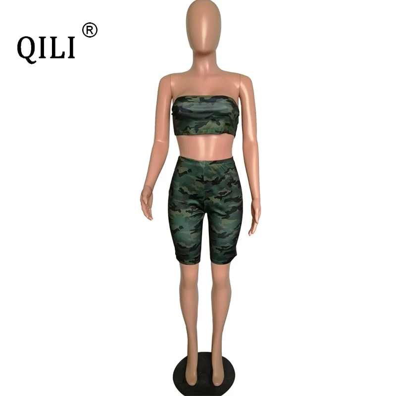 QILI Red Army Green Camouflage Print 