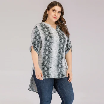 Plus Size Snake Print Blusas Mujer De Moda 2019 Summer Chiffon Shirt Womens Tops And Blouses Shirts Camisas Mujer Roupa Feminina
Plus Size Snake Print Blusas Mujer De Moda 2019 Summer Chiffon Shirt Womens Tops And Blouses Shirts Camisas Mujer Roupa Feminina