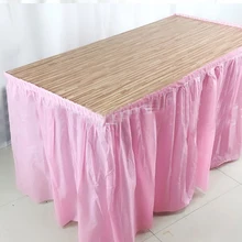 Одноразовая Скатерть юбка пачка посуда юбка праздничная скатерть пластиковое украшение красочный свадебный стол юбка аксессуар
