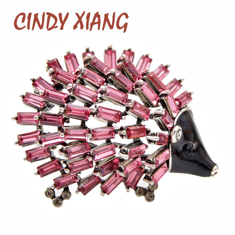 

CINDY XIANG Summer New Arrival Crystal Hedgehog Porcupineb Brooches For Women Vintage Animal Pin Fashion Cute Jewelry 3 Colors