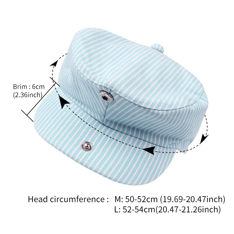 Cotton Striped Baby Cap For Girl Fashion Korea Painter Hat Kids Beret Cap Spring Summer Sun Cap Kids Clothes Baby Boys Clothing  (24)