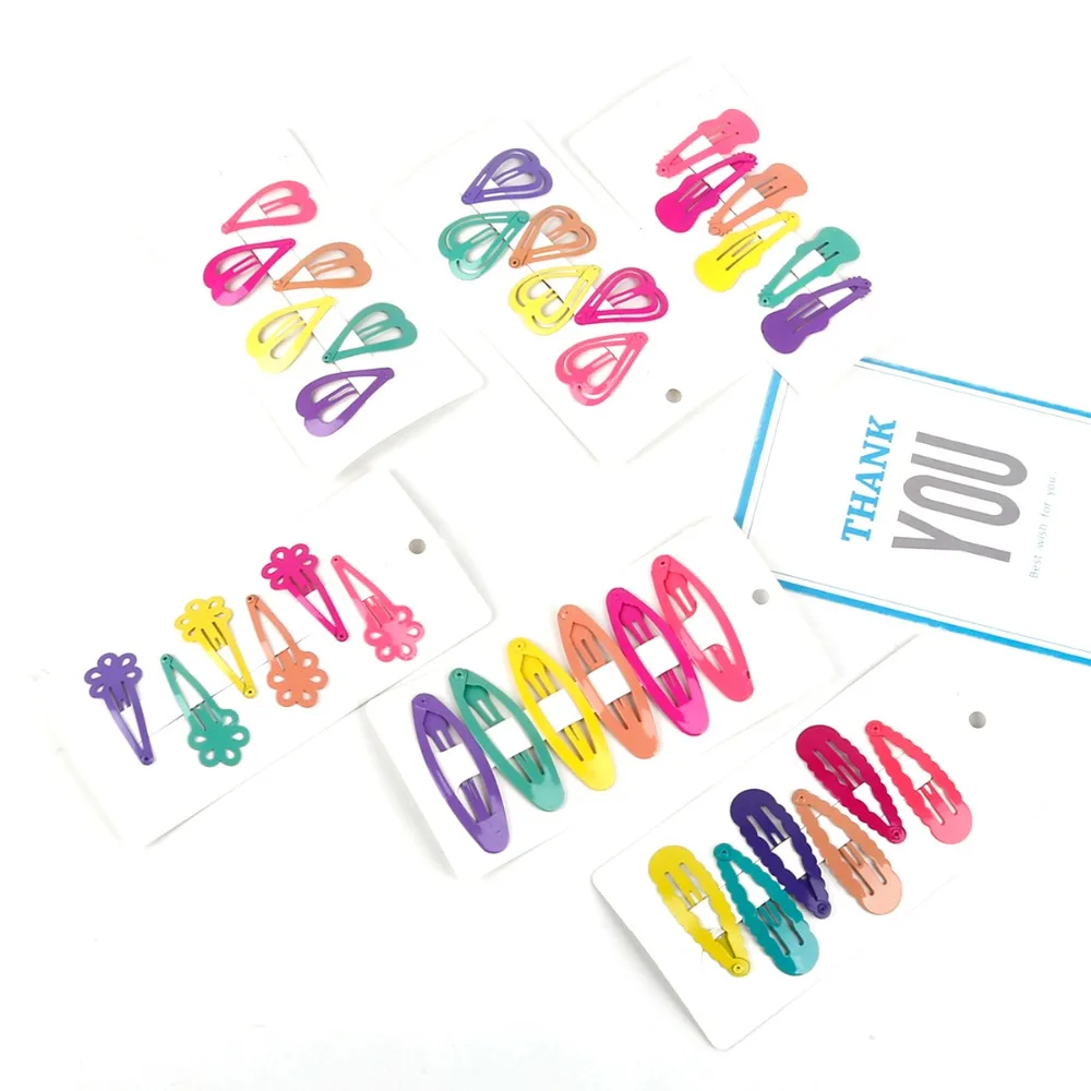

New 18 pieces/set of Color Mixing Cute Girls Baby Kids Children Hair Accessories Slides Snap Hair Clips Hairpins Hairgrips