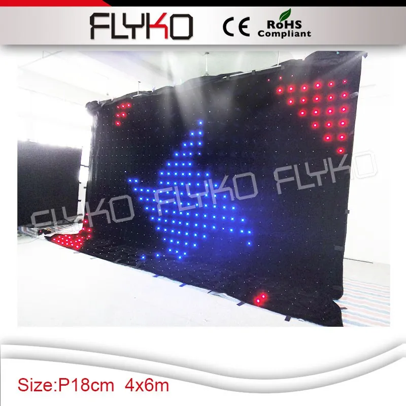 

Fireproof Velvet cloth RGB 3in1 Led stage Effect Light led video curtain backdrops
