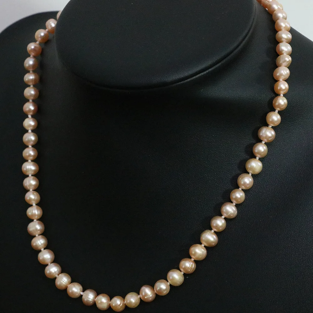 Trendy natural 4 size orange freshwater cultured pearl round beads best ...