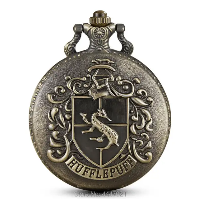 Harry Potter Theme School Hufflepuff Pocket Watches Quartz Engrave Pocket Watch Harry Potter Theme School Hufflepuff Pocket Watches Quartz Engrave Pocket Watch