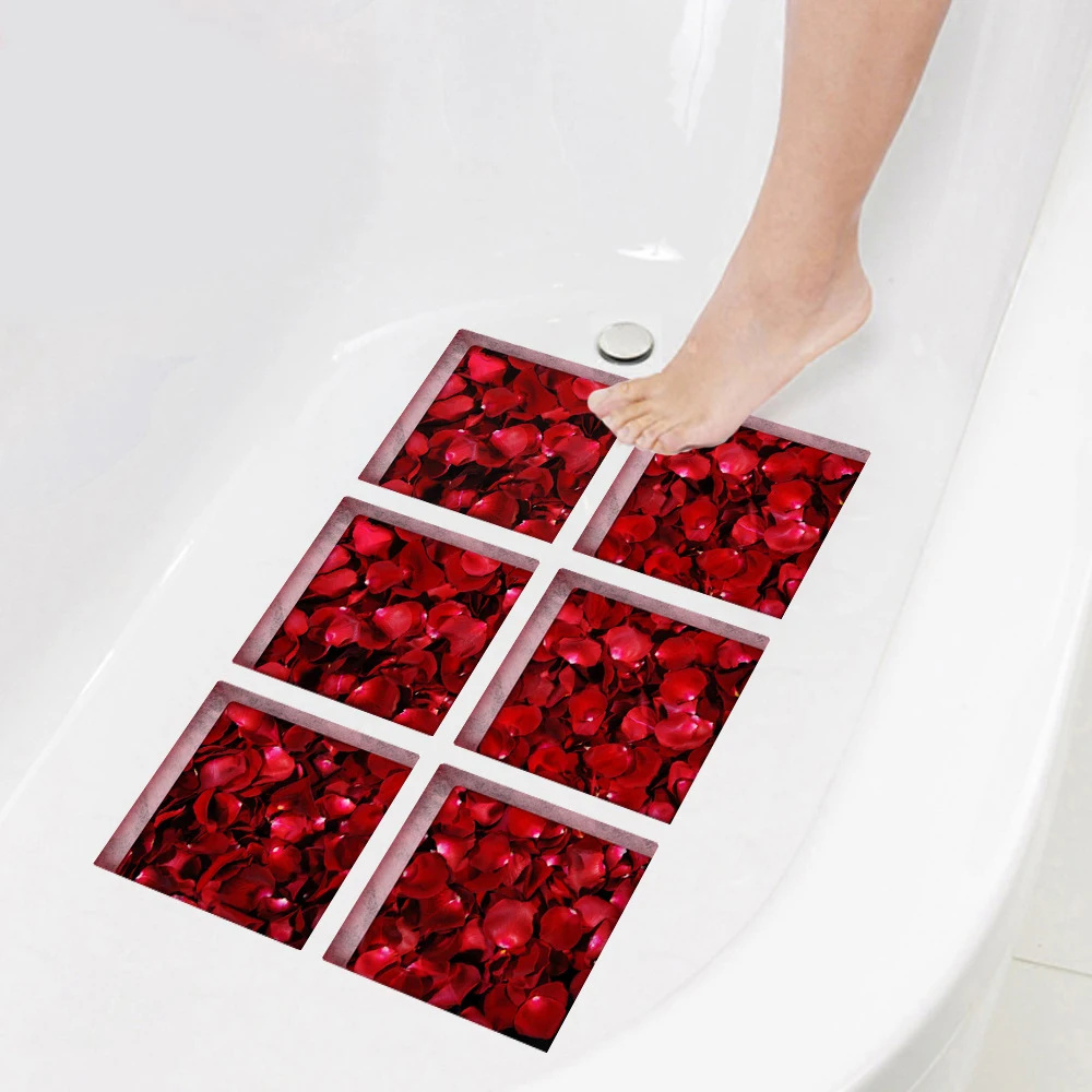 Buy 6 Pcs/Set PVC Bathtub Stickers 3D DIY Tub