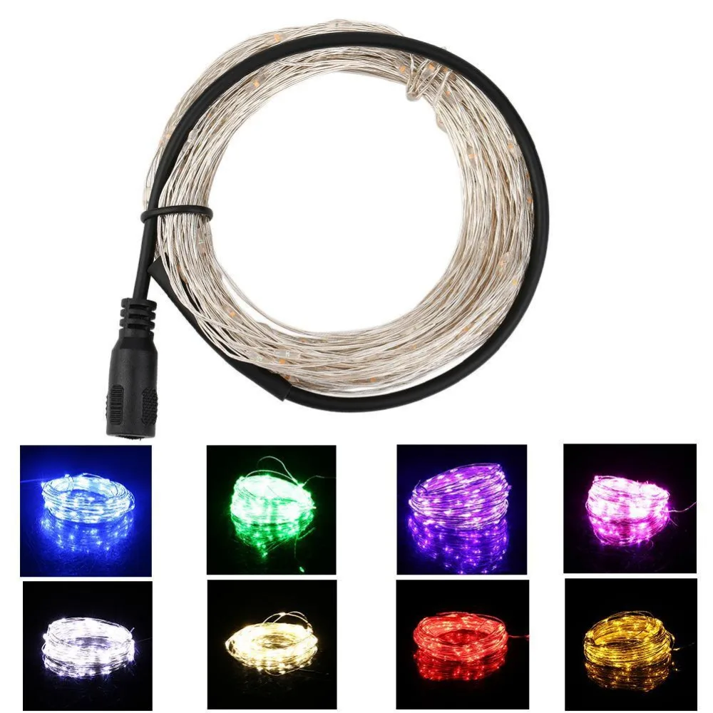 

66FT 20M 200LED Silver Wire Battery Operated Led String Light Chrismas Outdoor Fairy Lights Decoration Wedding Garland