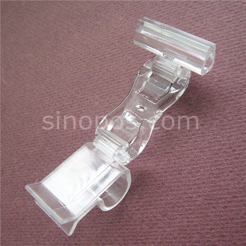 Clear Plastic Bowl Tag Holder, shelf rack bottle cup pot bin glassware price card sign ticket display shoes advertising POP clip