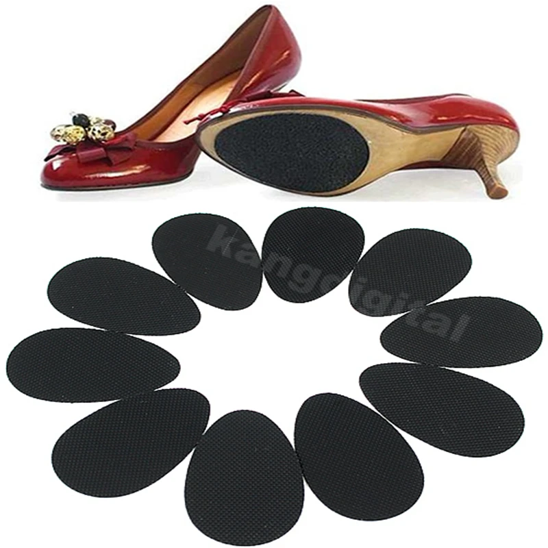 2020 Hot Sale New Fashion 5 Pairs Women Rubber Anti-Slip Shoes Heel Sole Grip Protector Pads Non-Slip Cushion Accessories Black