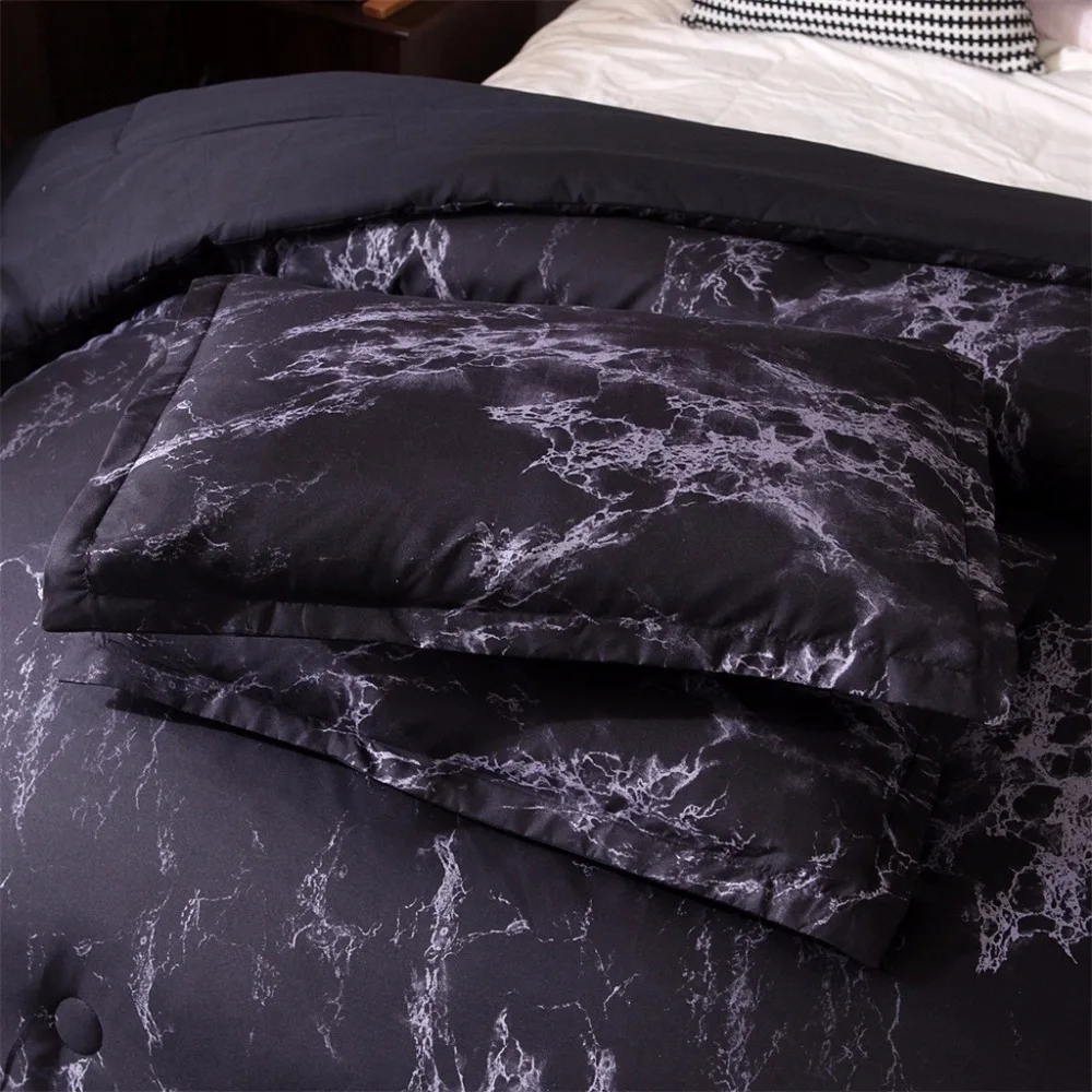 Quilt Cover Set Polyester Bed Cover Set New Bedding Quilt Cover And Pillowcase 3D Printed marble Headfull Size Three-pie L712