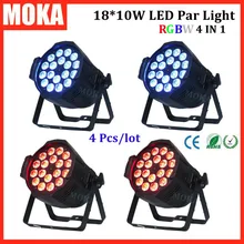 4 шт./лот профессиональный led par lighting18* 10 Вт LED PAR может 64 свет 4 в 1 светодиоды rgbw DJ света партии