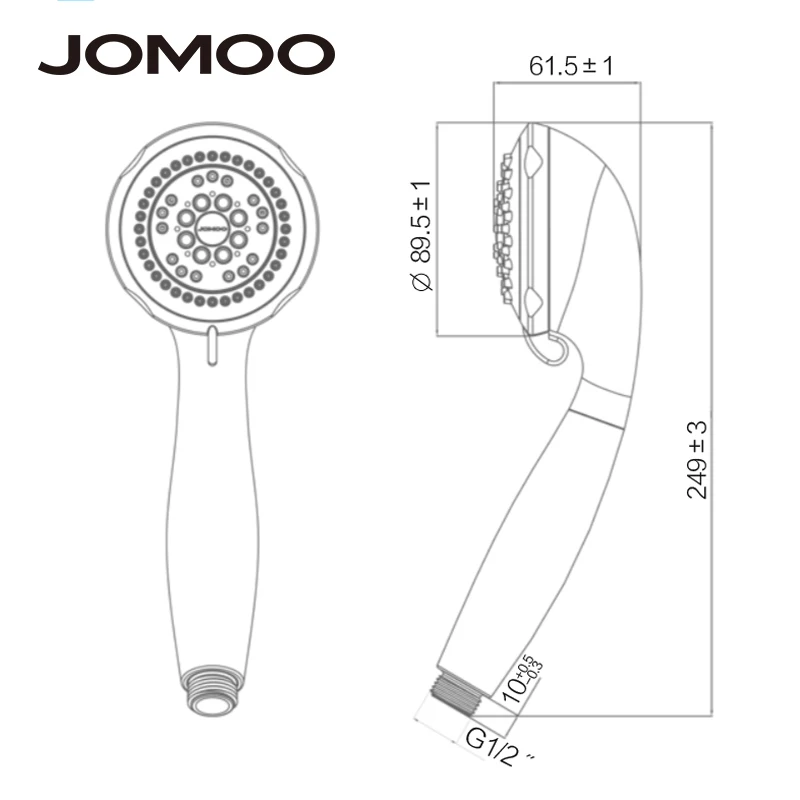 Ручной душ душевая лейка насадака JOMOO Хром Высокое качество 5 режимом ABS пластик хром JOMOO№S02015