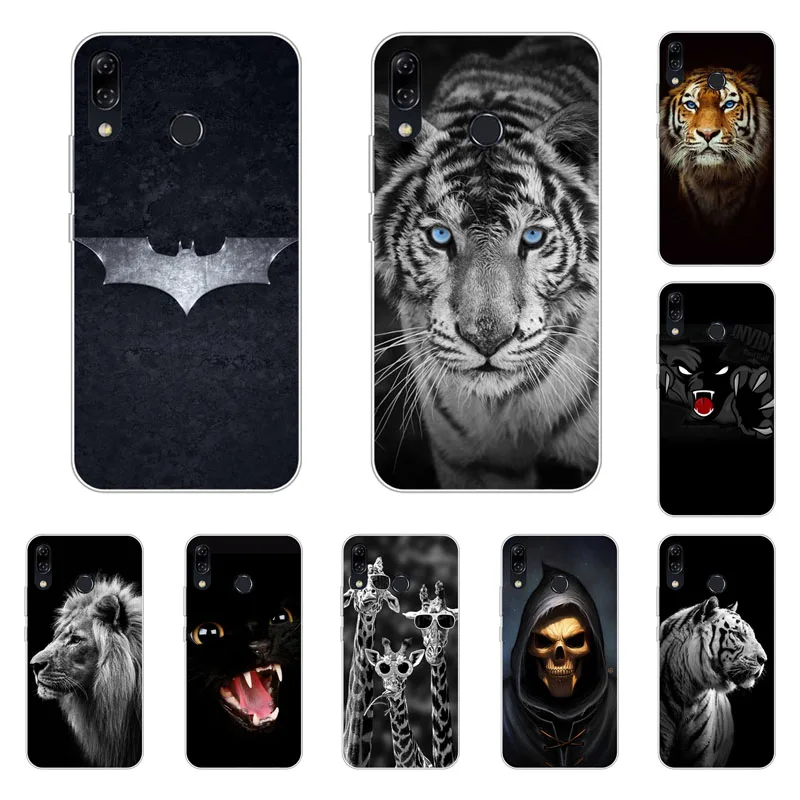 

Asus Zenfone 5 ZE620KL Case,Silicon Fierce animals Painting Soft TPU Back Cover for Asus Zenfone 5Z ZS620KL Phone bags