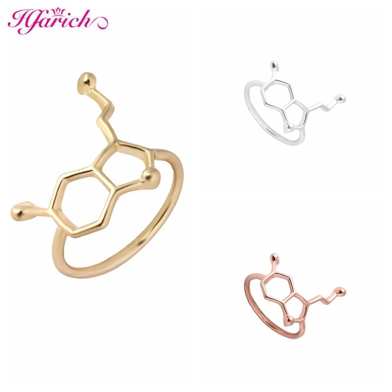 

New Arrival Hot Serotonin Molecule Ring, Chemistry Ring, Friendship ring, Serotonin Molecule Ring, ANY molecule shape EY-R154