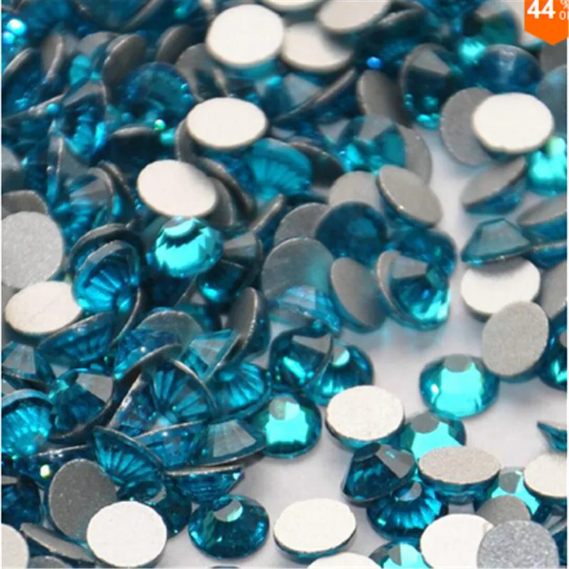 2 мм Синий Nail Art Rhinestone 1440 P су 6 Crystal Blue циркон Номера Исправлениях Flatback Стразы 3D