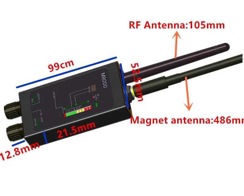 12GH радио Анти-Шпион детектор FBI GSM RF сигнал авто трекер детекторы gps трекер Искатель ошибка с длинной магнитной светодиодный антенной