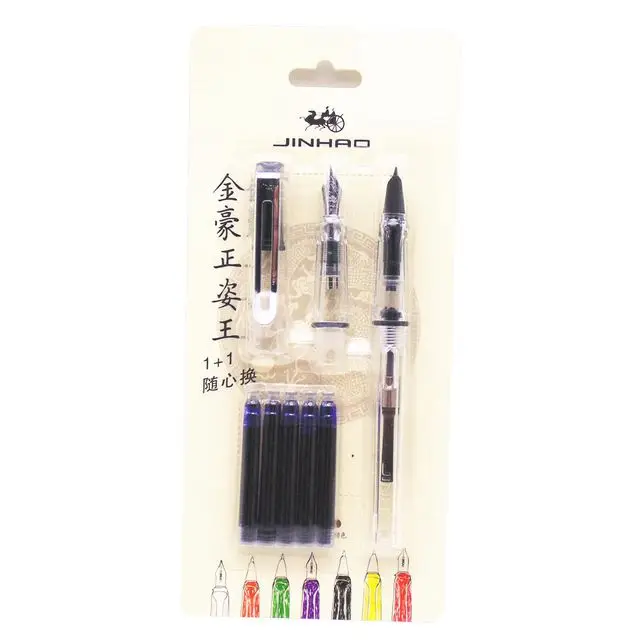 

5pcs Blue Ink for Fountain Pens Jinhao 599 All Series 2 Suits Medium Fine Nib Transparent White