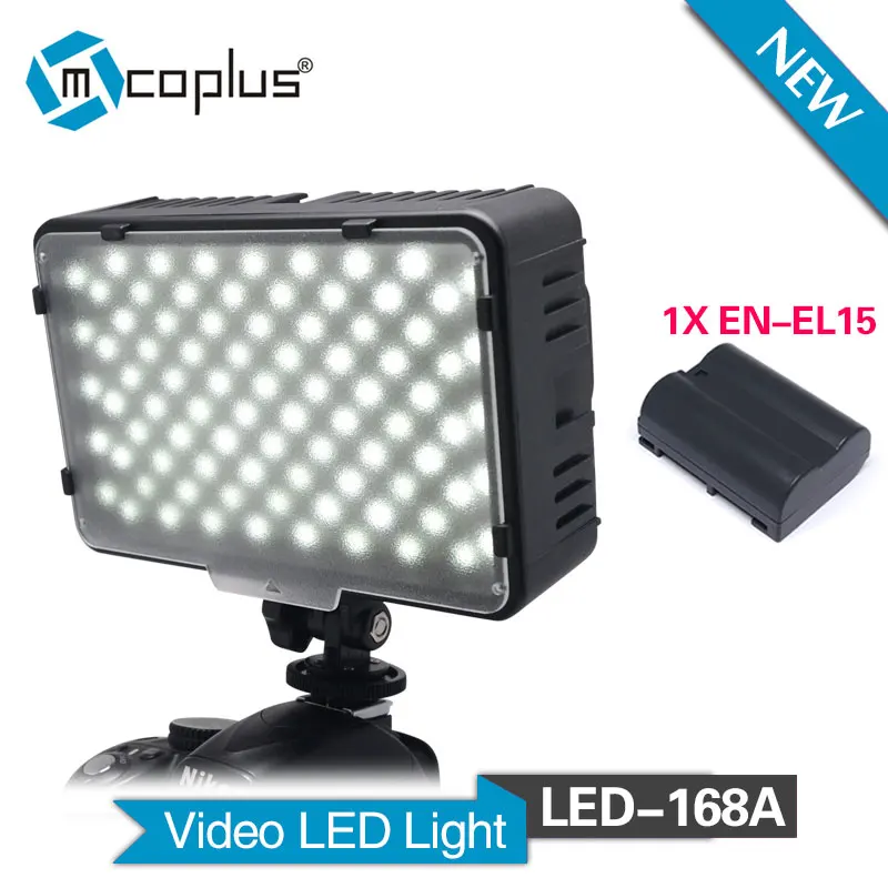 Limited Price for  Mcoplus 168A LED Video Light with 1pcs EN-EL15 battery for Camcorder & Digital SLR Cameras