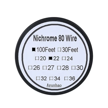 

30m/roll 22Gauge(0.6mm) Nichrome heating wires Heating Coil Wires for RDA RBA Atomizers