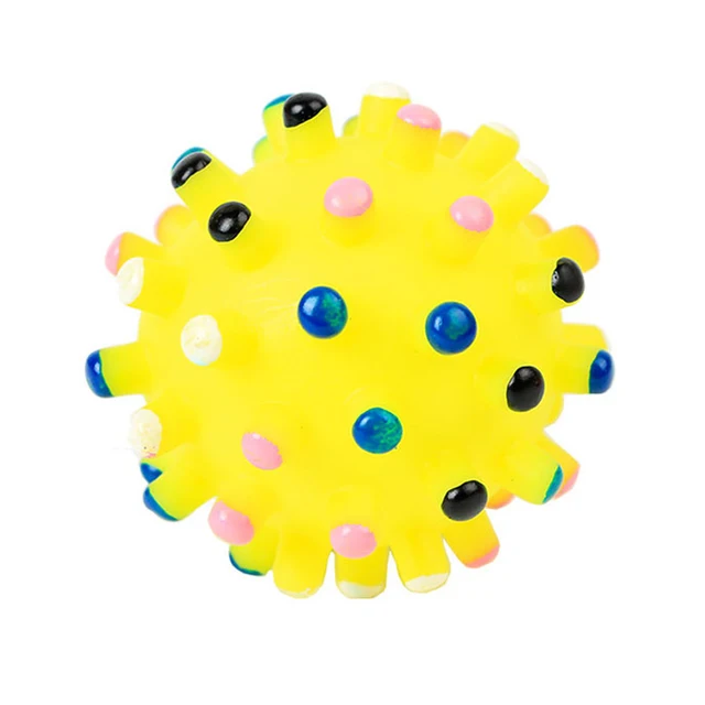 Small Dog Toys 7Pcs Colorful  Pet Puppy Squeaky Chews Squeaker Quack Sound Toy Pet Toy Ball For Dog Pet Teeth Training Dog Games