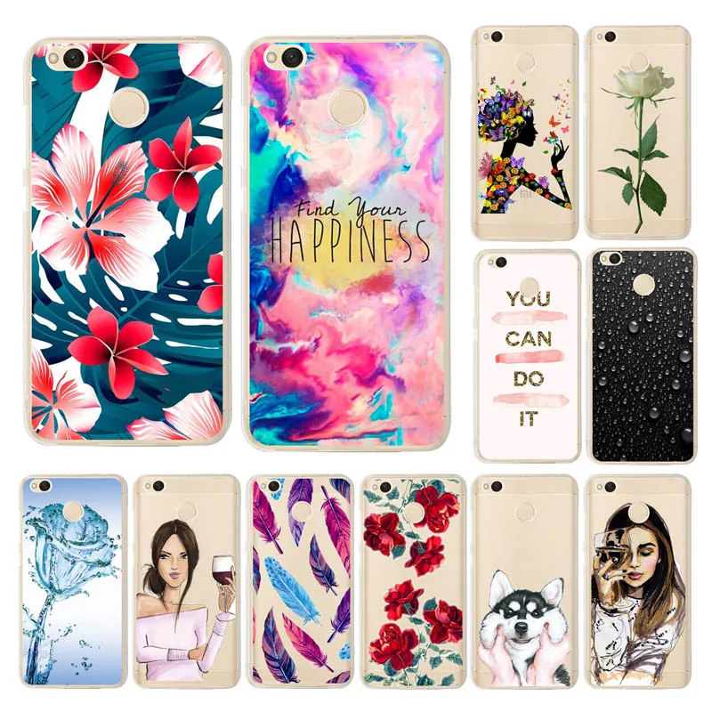 

Soft TPU cover for redmi 4x Patterned Fashion Silicone Phone Case for Redmi 4X 4X Back Cover Fundas