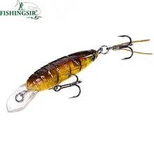 Floating Insect Minnow Fishing Lure Wobbler Minnow Hardbaits for Bass Black Carp Predatory Fish Sea Fishing Accessories 45mm 3g