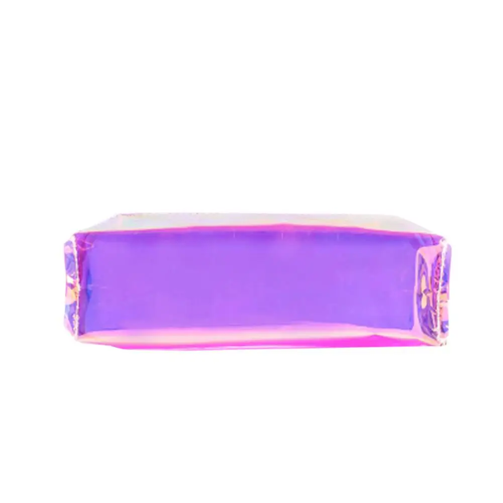 Классный прозрачный чехол-карандаш с красочными кисточками на молнии для хранения канцелярских принадлежностей R20 - Цвет: Purple