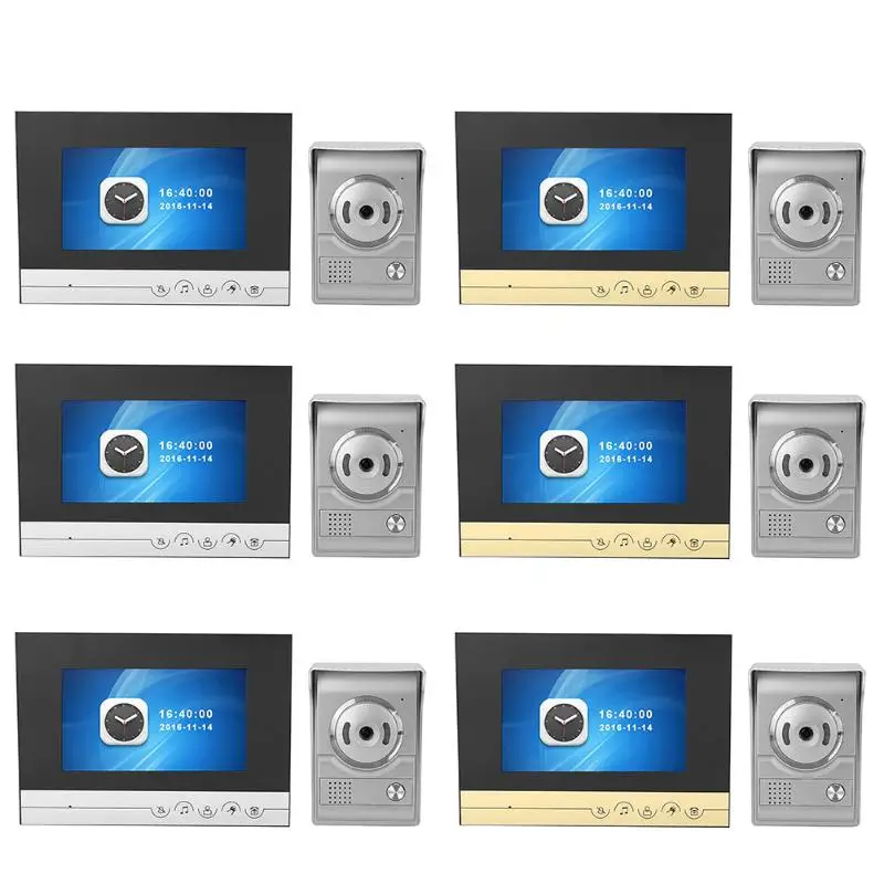 

7inch Visual Doorbell 700TVL Video Door Phone Intercom System Kit Indoor Monitor Outdoor Infrared Camera Intercom Speakerphone