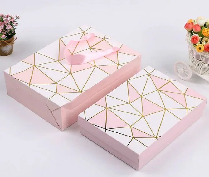 Подарочная бумажная коробка бумажная доска материал в розовой упаковке для свадьбы дома вечерние упаковка для кексов 19011201