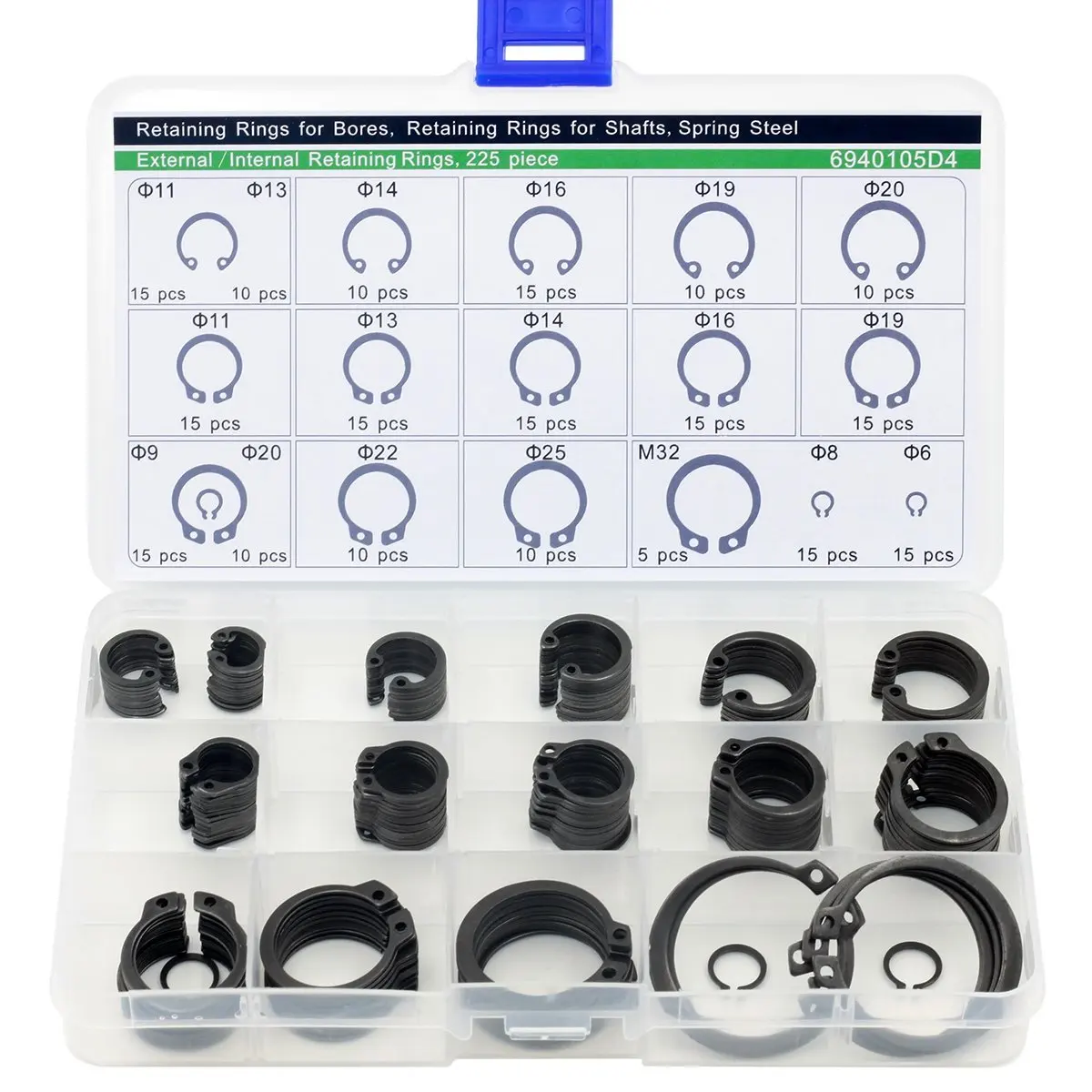 Pins Circlip Assortment Can Be Snapped into a Machined Groove on a