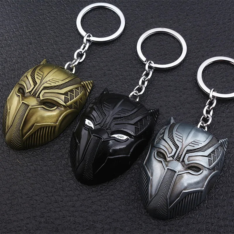 

SG New Movie Blackk Panther 2 Keychains Avengers Captain America Shield Thor Iron Man Thanos Keyring For Men Women Car Jewelry