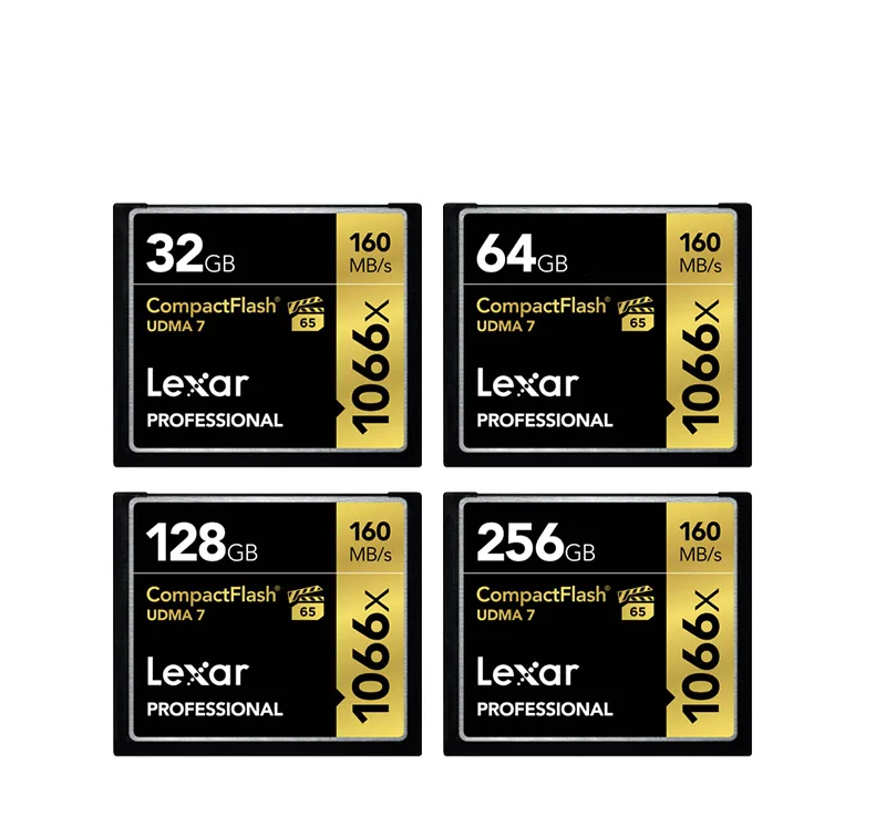 Оригинальный Lexar UDMA 7 CF карта 1066x32 GB 128 GB 160 м/с 64 GB 256 GB VPG-65 Compactflash карты памяти для Full HD видео 4 K Камера