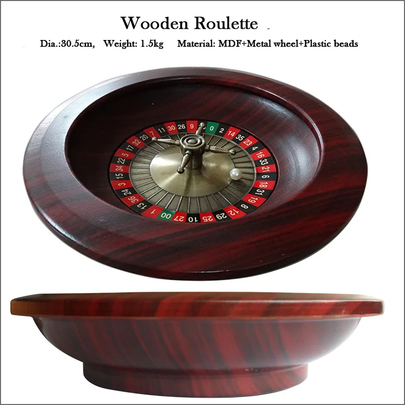 

12" Wooden Roulette Wheel Dia.30cm Rotary is Metal Materail