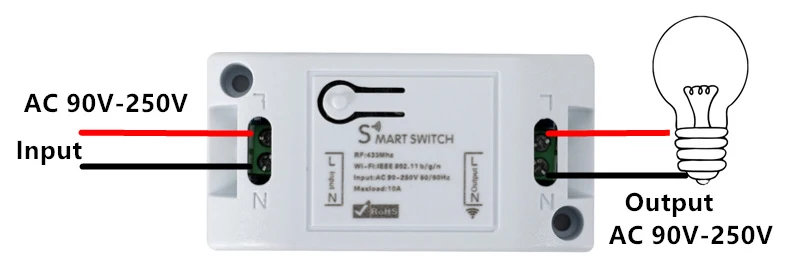 QIACHIP RF WiFi Smart Switch 433 МГц рч приемник интеллектуальный пульт дистанционного управления для умного дома Wifi Switch 10A 2200 Вт DIY IOS